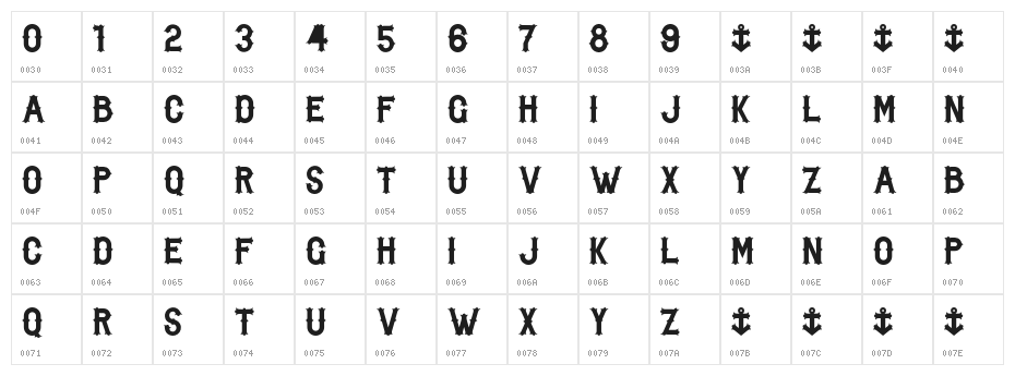 BikerfromHell Character Map