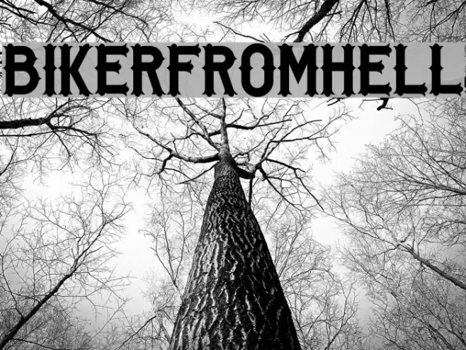 BikerfromHell Font examples
