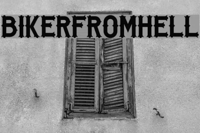 BikerfromHell Font examples