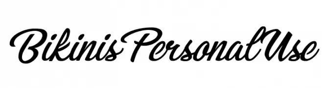 Bikinis Personal Use  Frei Schriftart Herunterladen