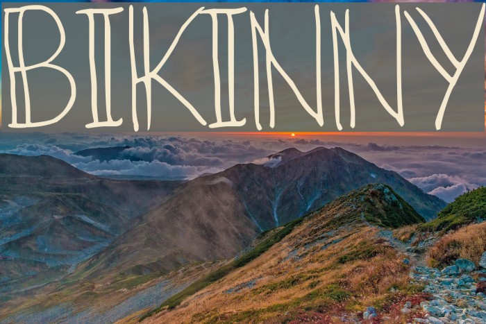 Bikinny Font examples