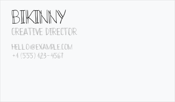 Bikinny Business Card