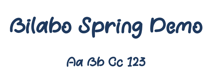 Bilabo Spring Demo Font Preview