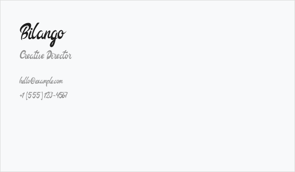 Bilango Business Card