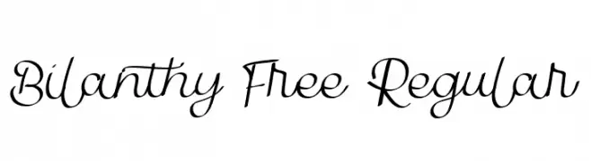 Bilanthy Free Regular  Frei Schriftart Herunterladen