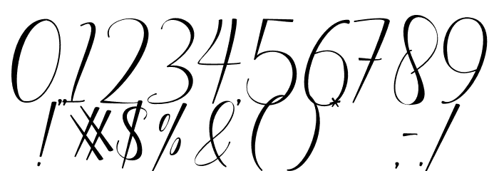 Bilaria Realistic Font OTHER CHARS