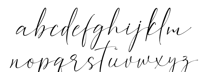 Bilaria Realistic Font LOWERCASE