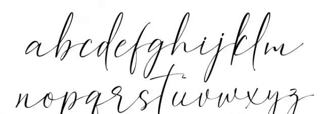 Bilaria Realistic Font LOWERCASE