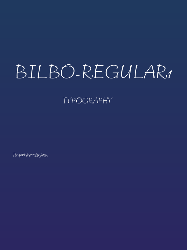 Bilbo-Regular1 Poster