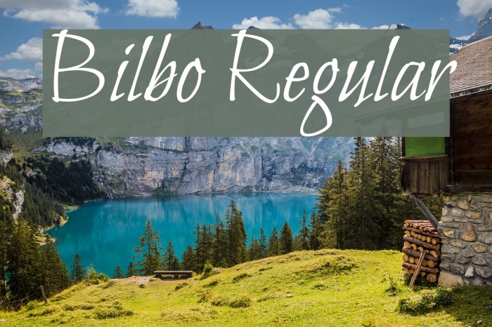 Bilbo Regular Font examples