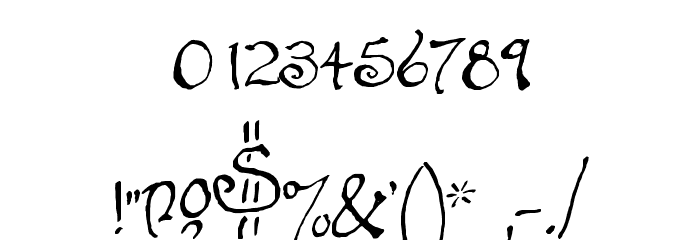 Bilbo-hand-Bold Bold Font OTHER CHARS