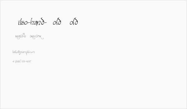 Bilbo-hand-Bold Bold Business Card