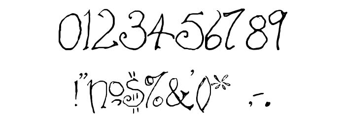 Bilbo-hand Regular Font OTHER CHARS