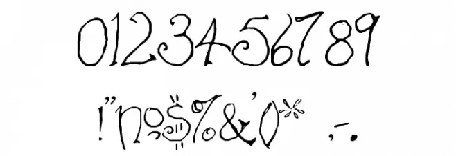 Bilbo-hand Regular フォント その他の文字