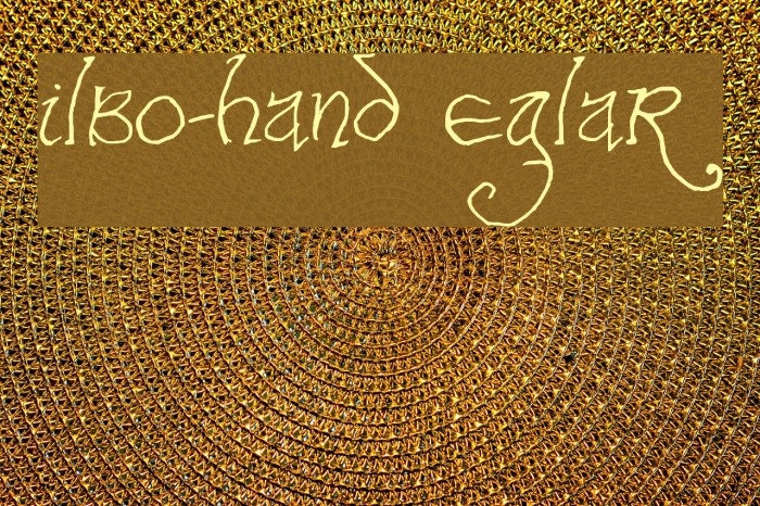 Bilbo-hand Regular Font examples