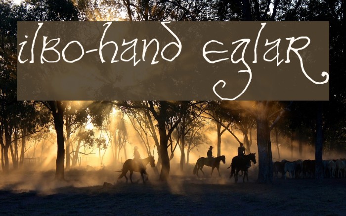 Bilbo-hand Regular Font examples