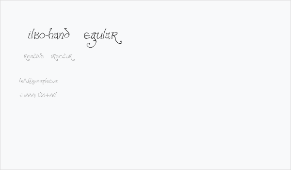 Bilbo-hand Regular Business Card