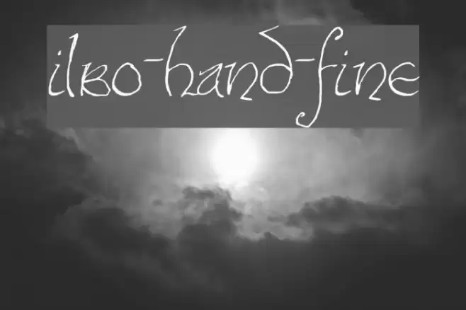 Bilbo-hand-fine Font examples