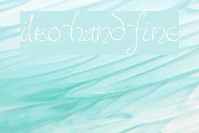 Bilbo-hand-fine Font examples