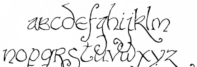 Bilbo-hand-fine Caratteri MINUSCOLO