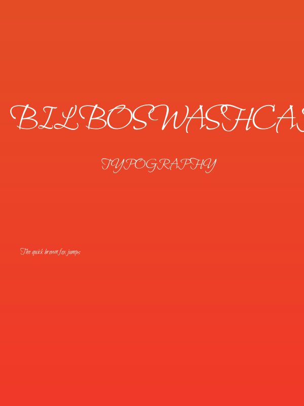 BilboSwashCaps-Regular Poster