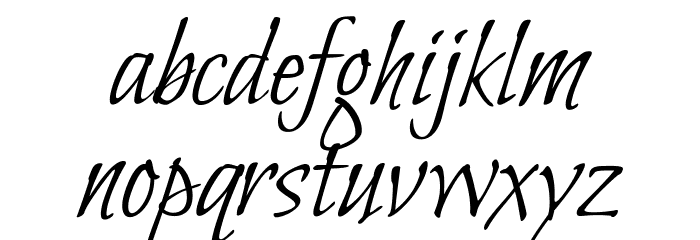 BilboSwashCaps-Regular Font LOWERCASE