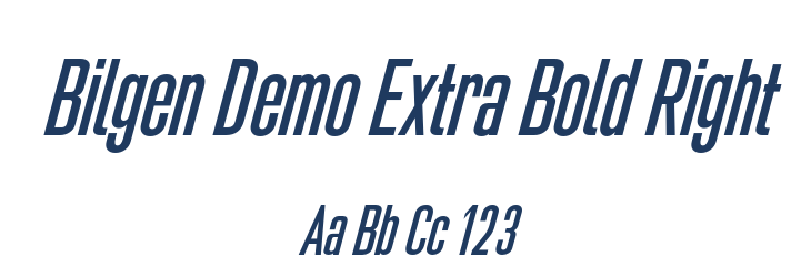 Bilgen Demo Extra Bold Right Font Preview