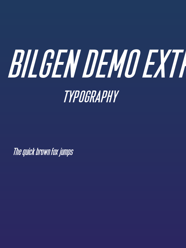 Bilgen Demo Extra Bold Right Poster