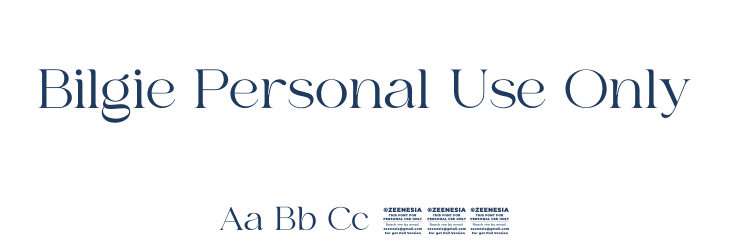Bilgie Personal Use Only Font Preview