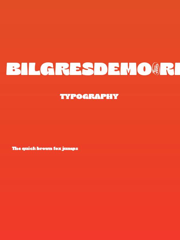 BilgresDEMO-Regular Poster
