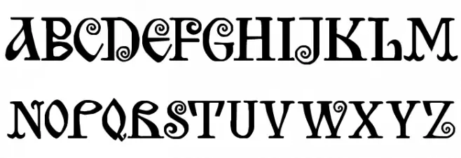 Bilibin Font UPPERCASE