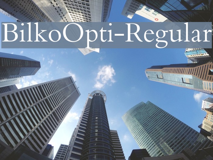 BilkoOpti-Regular Font examples