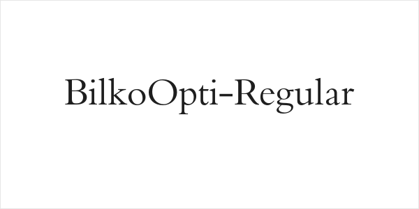 BilkoOpti-Regular Logo