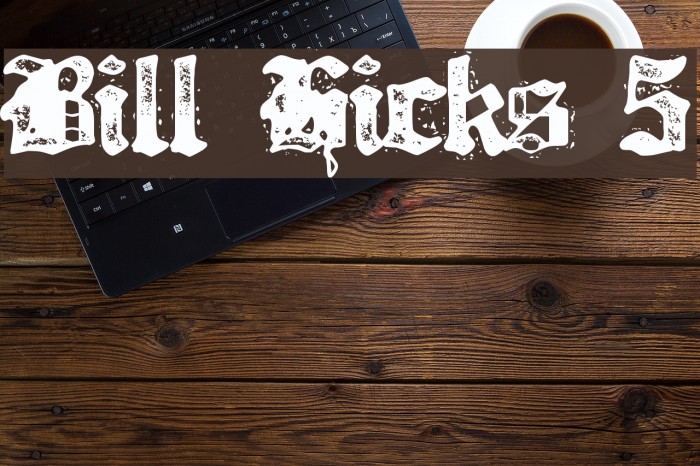 Bill Hicks 5 Font examples