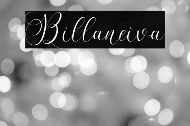 Billaneiva Font examples