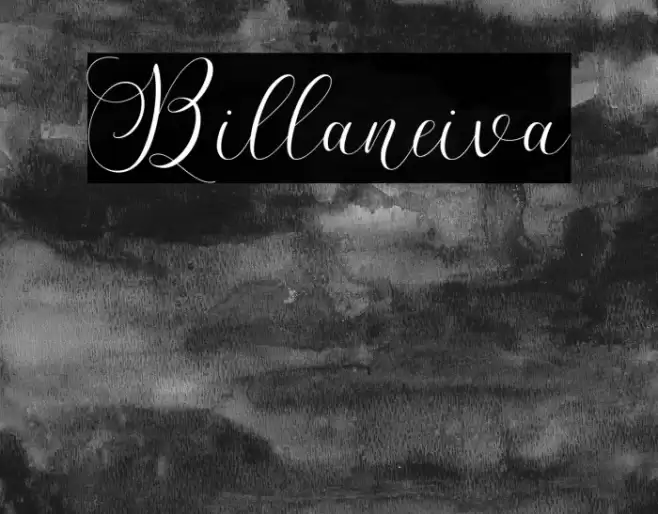 Billaneiva Font examples