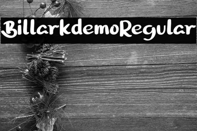 BillarkdemoRegular Font examples