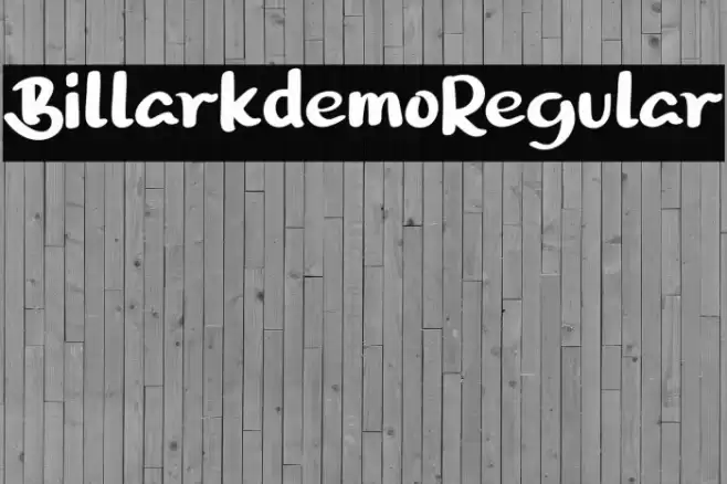 BillarkdemoRegular Font examples