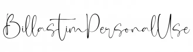 Billastim Personal Use  Free Fonts Download