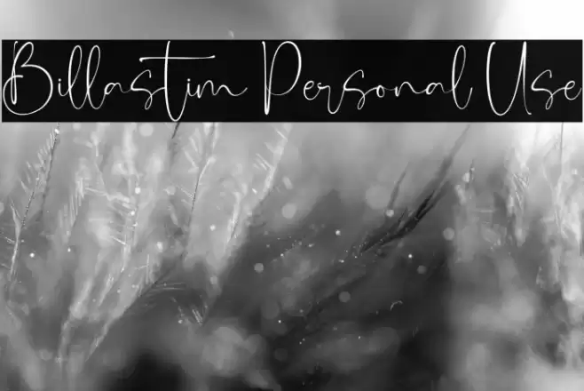 Billastim Personal Use Font examples