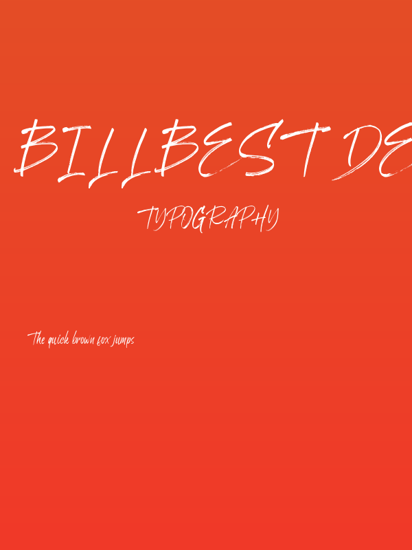 Billbest Demo Poster