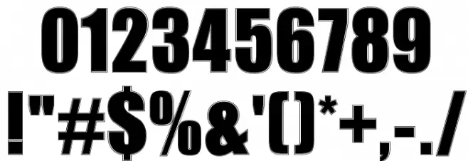 Billboard College Font OTHER CHARS