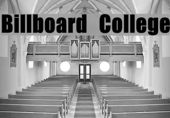 Billboard College Font examples