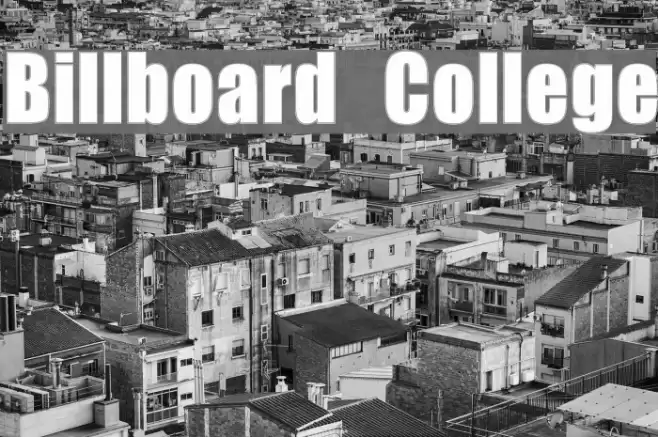 Billboard College Font examples