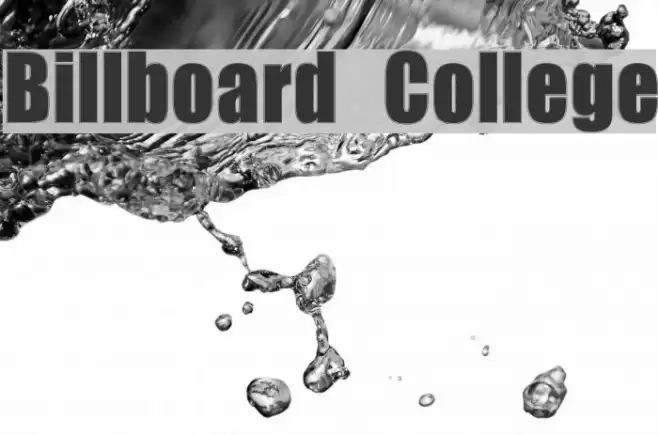 Billboard College Font examples