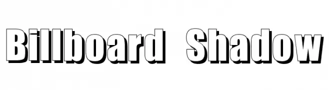 Billboard Shadow  Frei Schriftart Herunterladen