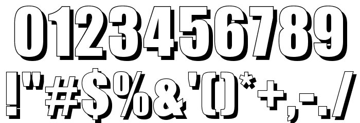 Billboard Shadow Font OTHER CHARS