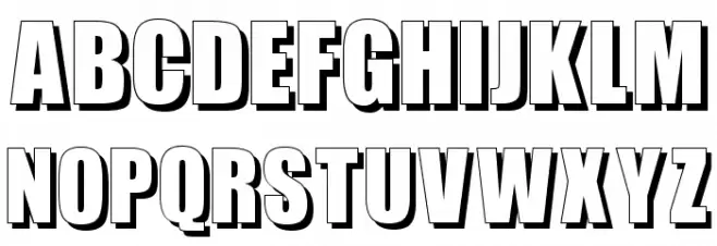 Billboard Shadow Schriftart Groß