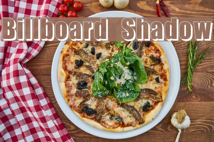 Billboard Shadow Font examples