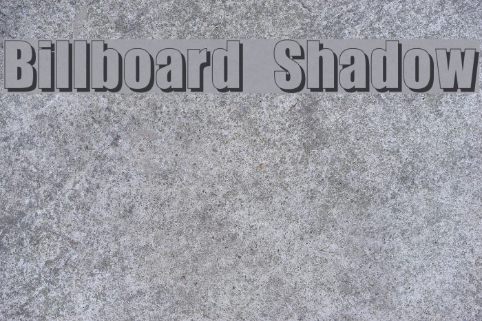 Billboard Shadow Font examples